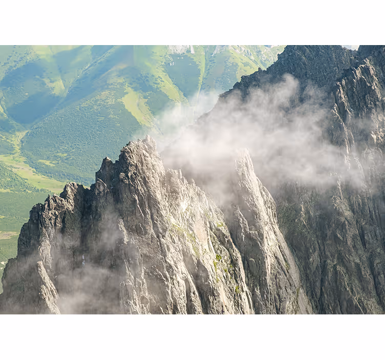 Fototapete landschaften bergige grüne gebirge - TenStickers