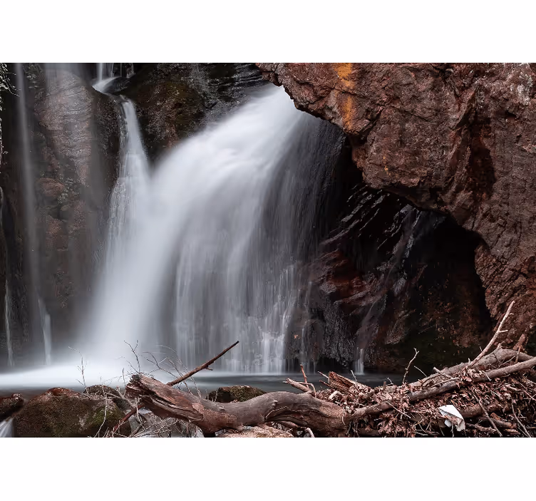 Fototapete wasserfall große wasserfallperspektive - TenStickers