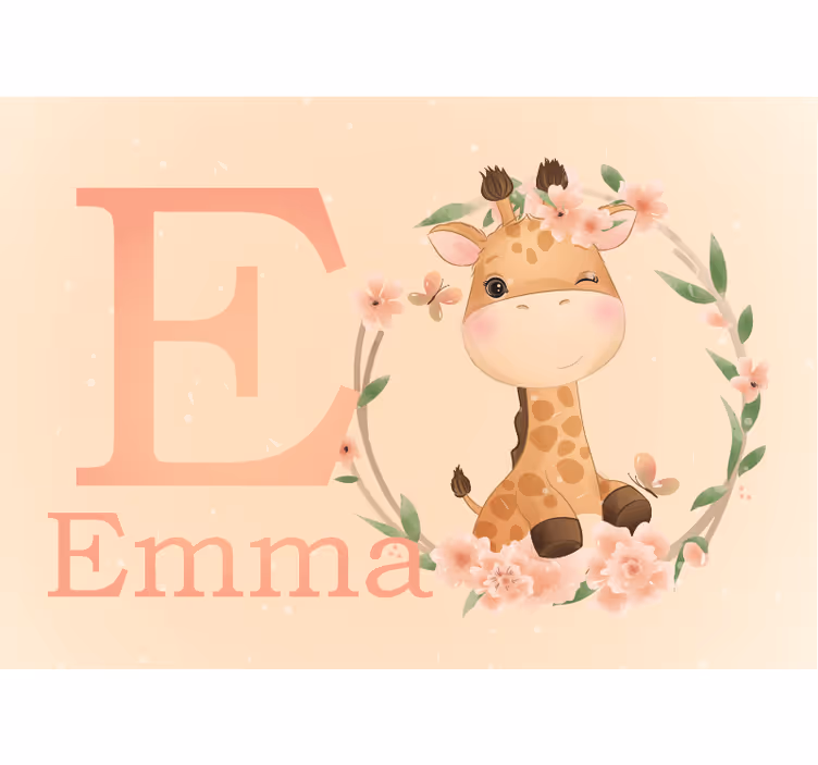 Fototapete kinderzimmer mit süßem giraffen-design - TenStickers