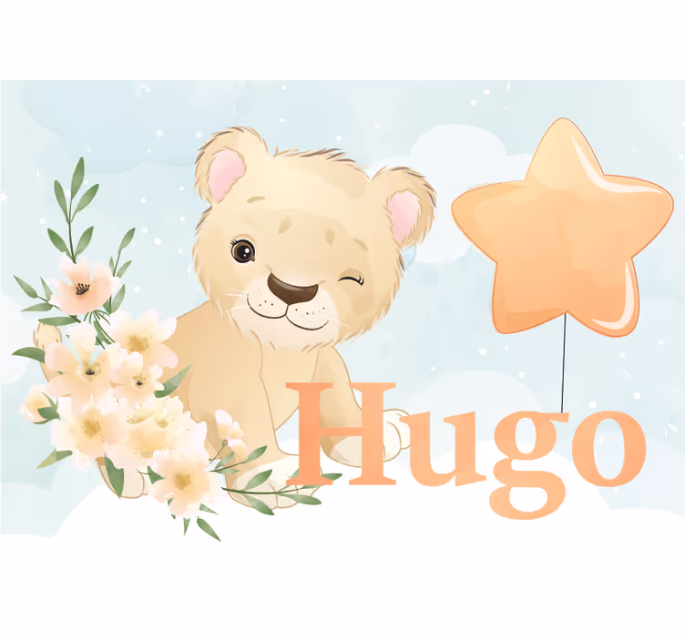 Fototapete tiere süßes löwenmotiv - TenStickers