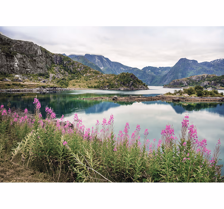 Fototapete landschaften zauberhafter norwegischer fjord - TenStickers