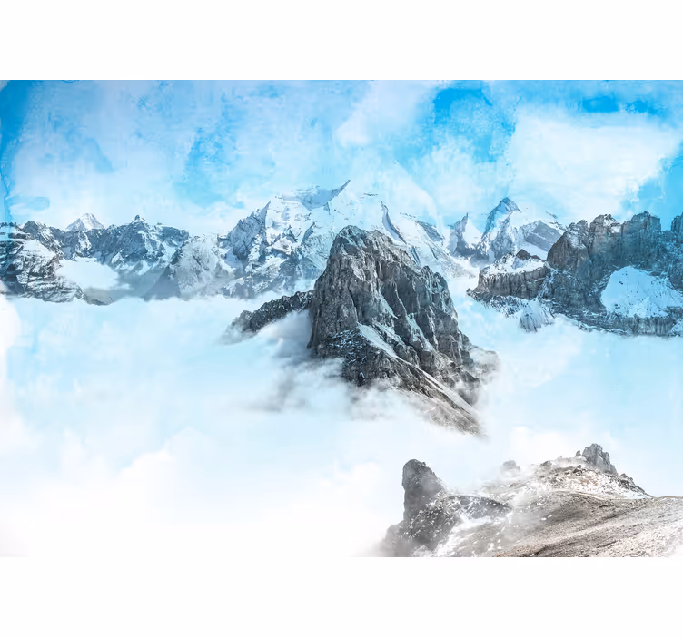 Fototapete berge majestätische eisgipfel - TenStickers