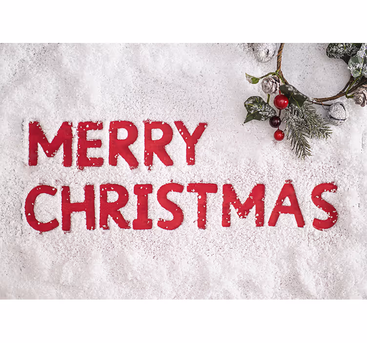 Fototapete weihnachten festliche schneegrußkarten - TenStickers