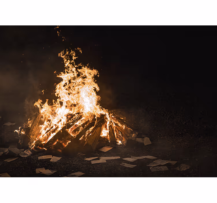 Fototapete abstrakt flammendes lagerfeuer szenen - TenStickers