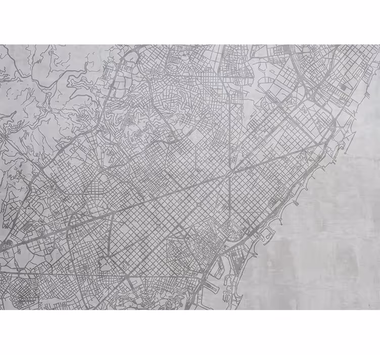 Fototapete städte detaillierte stadtkarte - TenStickers