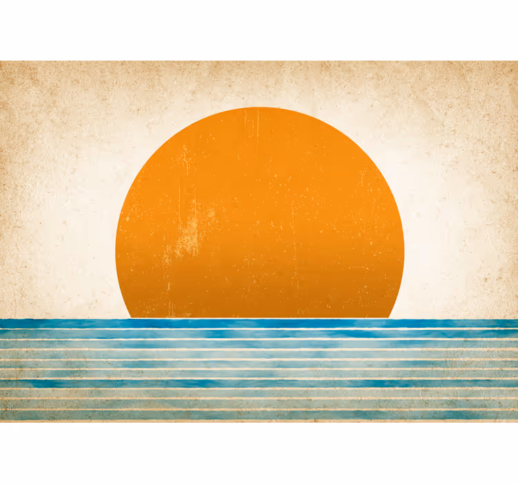 Fototapete landschaften sonnenuntergang über wasser - TenStickers