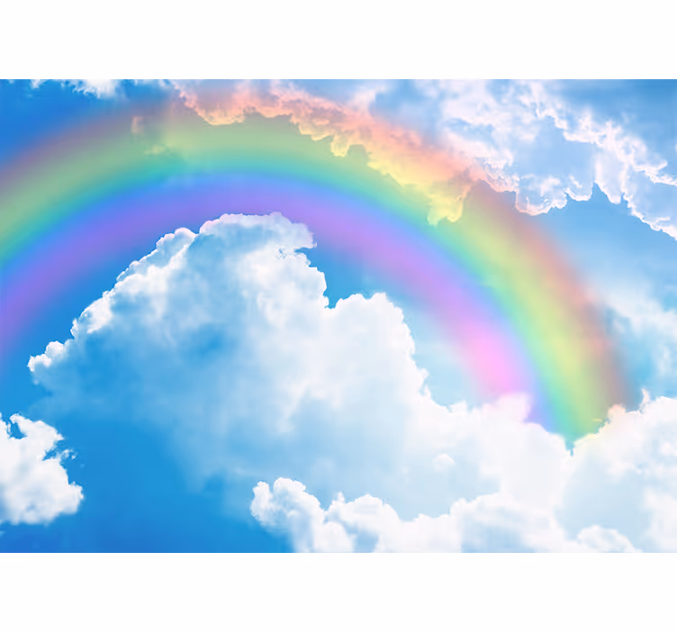 Fototapete himmel bunte regenbogenwolken - TenStickers