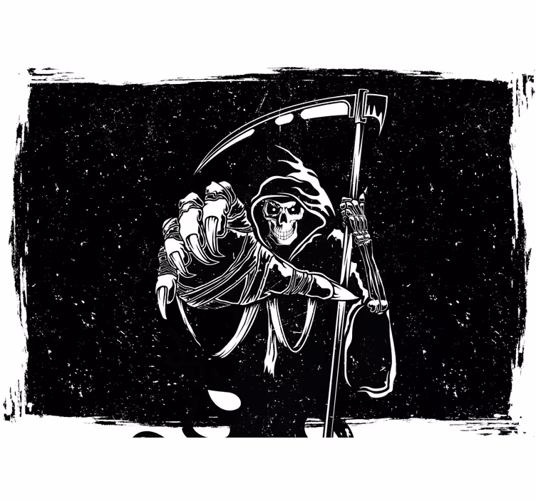 Halloween fototapete mit grim reaper illustration - TenStickers