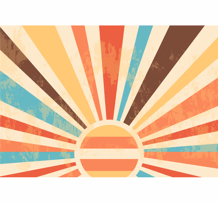Fototapete abstrakt strahlendes sonnenstrahlen design - TenStickers