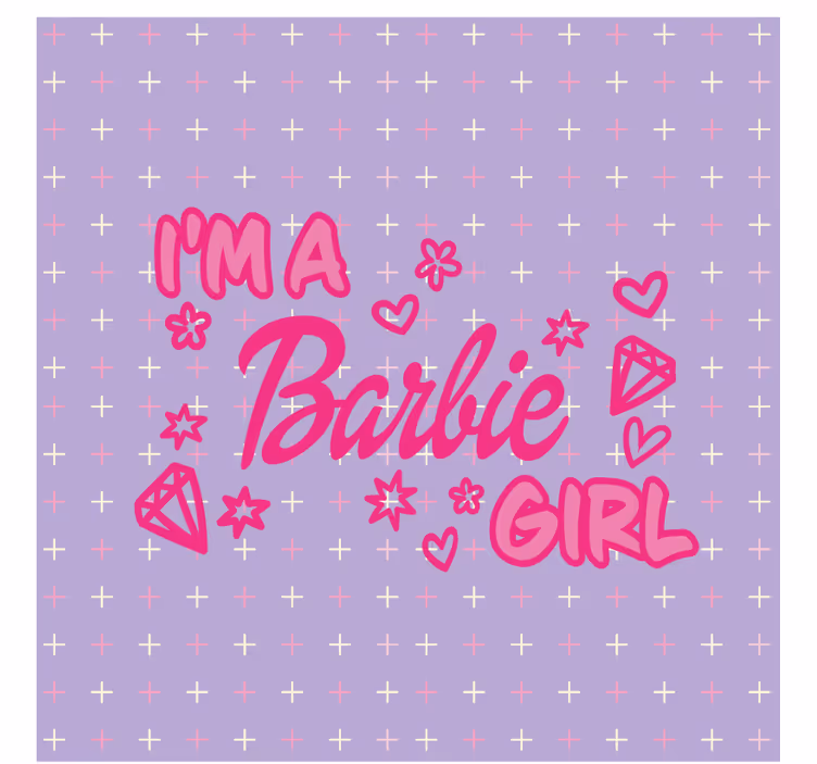 Fototapete sprüche ich bin ein barbie-mädchen - TenStickers