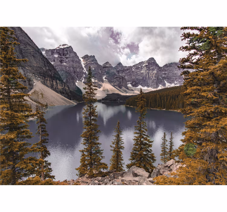 Fototapete landschaften friedlicher bergsee - TenStickers