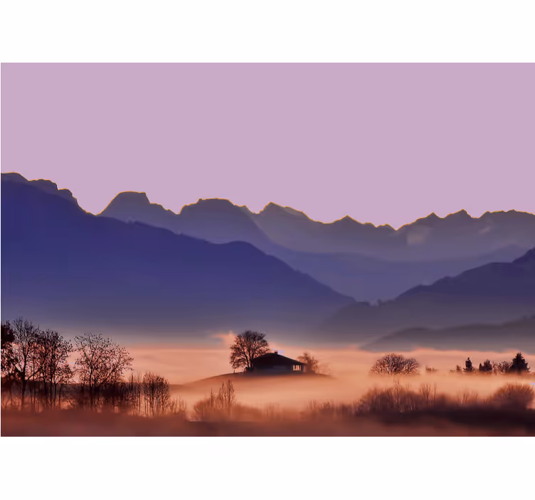 Fototapete landschaften ruhige berglandschaft - TenStickers