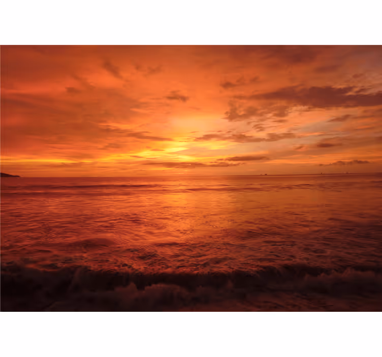 Fototapete berge dämmerungsblick auf das meer - TenStickers