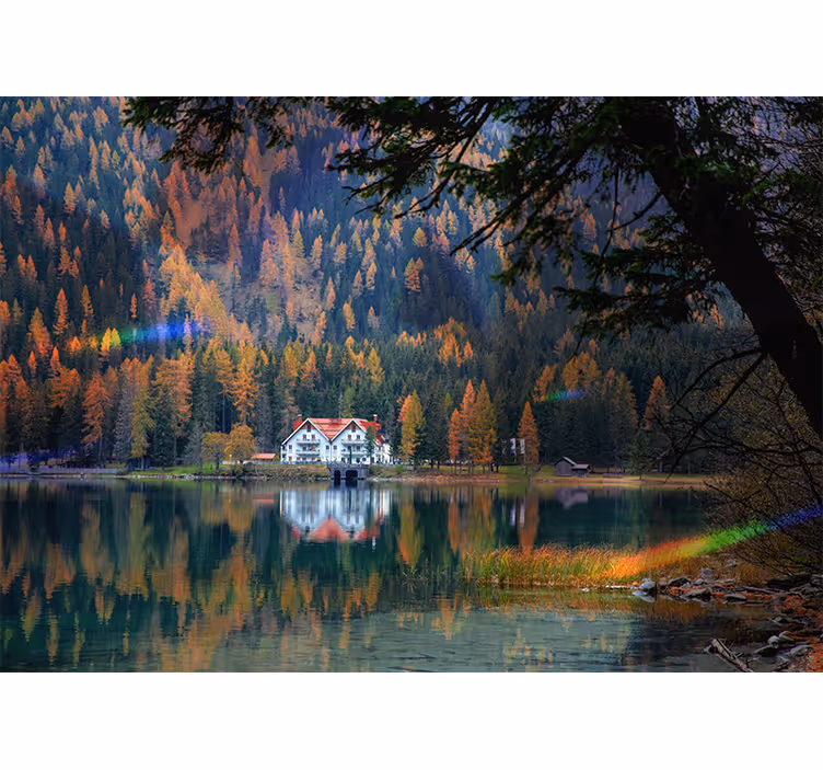 Fototapete landschaften beruhigendes bergecho - TenStickers