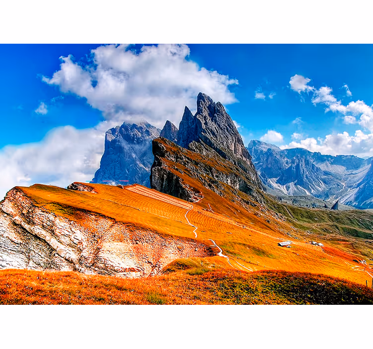 Fototapete landschaften berggipfel panorama - TenStickers