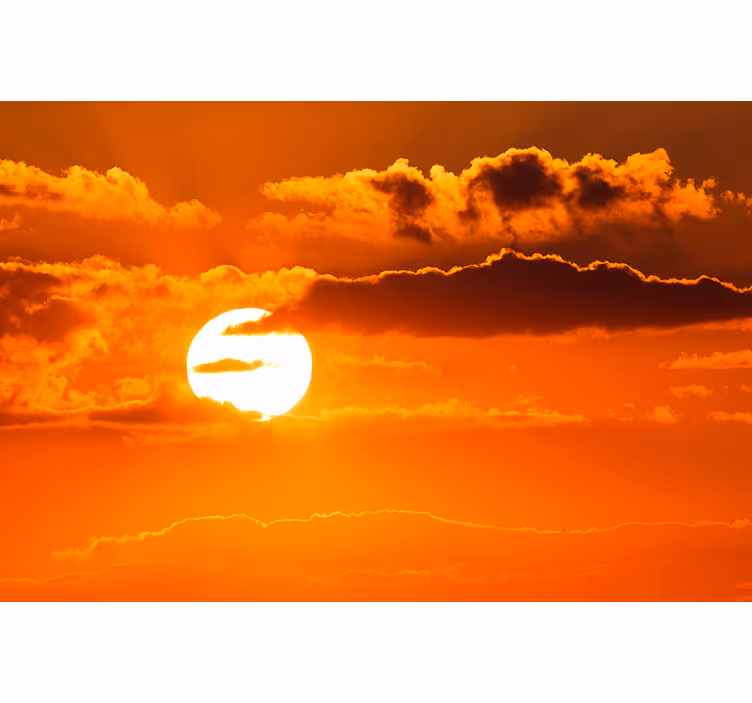 Fototapete himmel sonnenuntergang über wolken - TenStickers