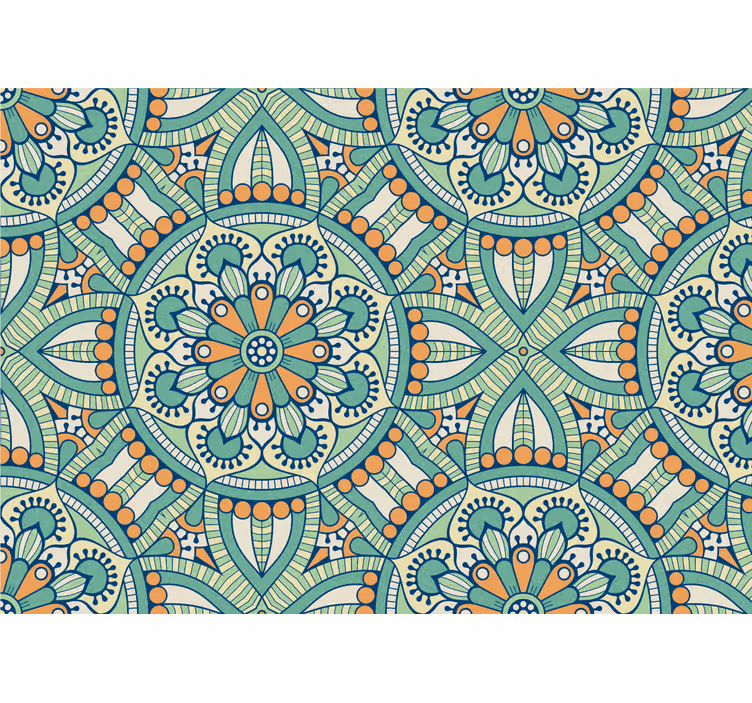 Fototapete texturen und muster mit filigranem blumenmotiv - TenStickers