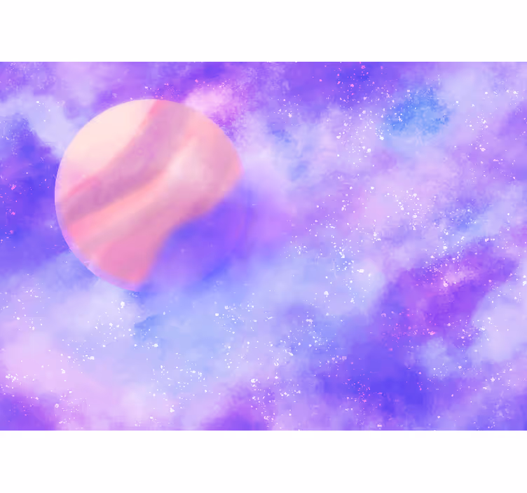 Fototapete weltraum mit kosmischer planeten-sphäre - TenStickers