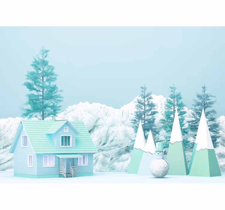 Fototapete Natur winterlandschaftsszene - TenStickers