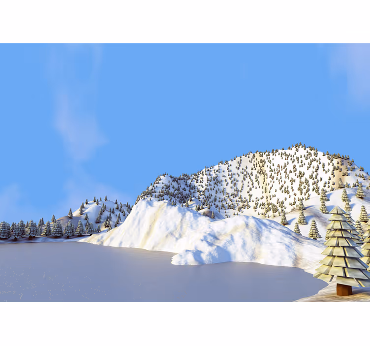 Fototapete landschaften winter bergszene - TenStickers