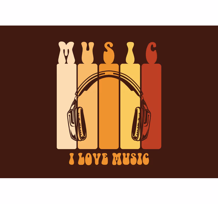 Fototapete musik kopfhörer grafik - TenStickers