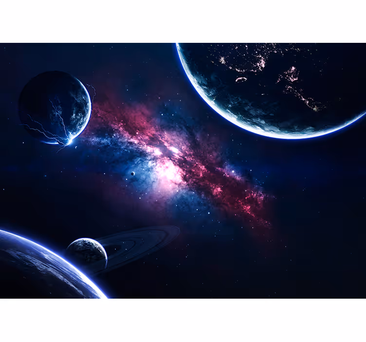 Fototapete weltraum galaxie szene - TenStickers