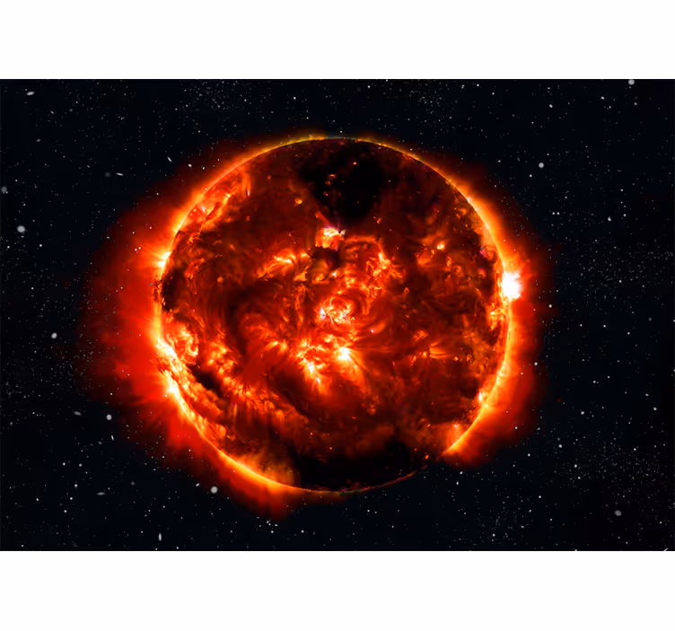 Fototapete weltraum mit sonnenexplosionseffekt - TenStickers