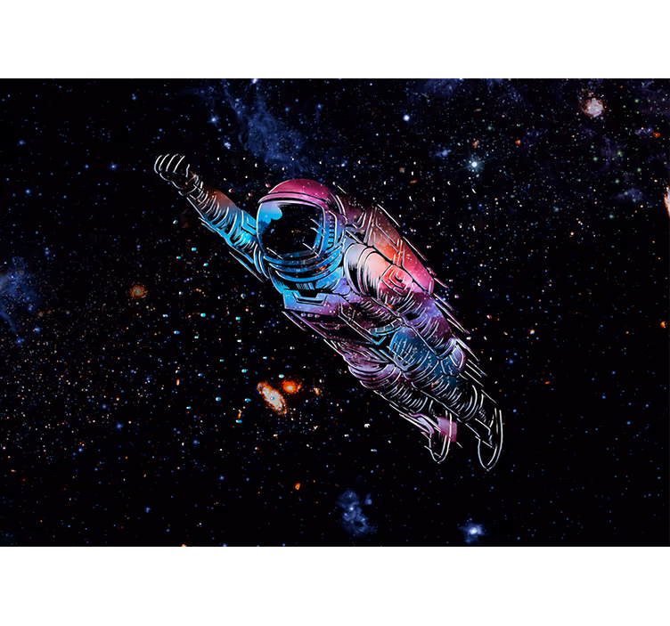 Fototapete Weltraum mutiger astronaut - TenStickers