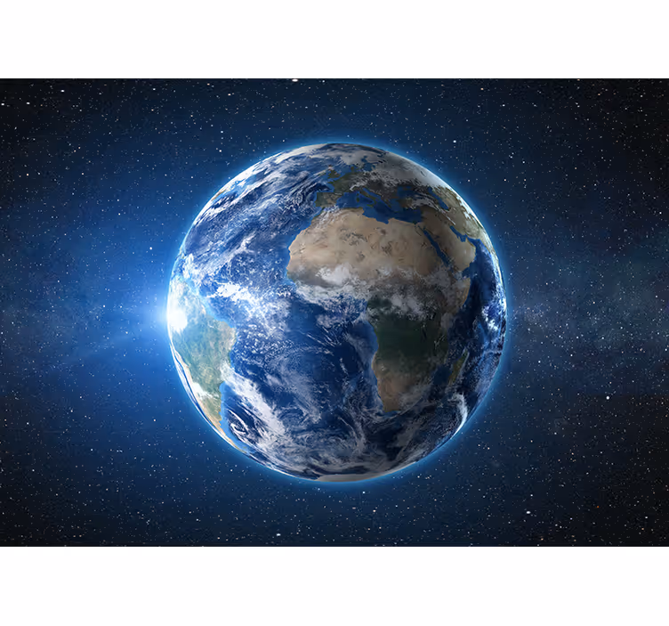 Fototapete weltkarte planet erde aus dem orbit - TenStickers