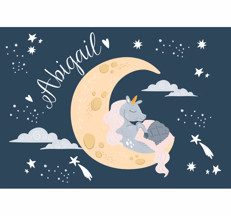 Fototapete kinderzimmer traumhaftes einhorn nacht - TenStickers