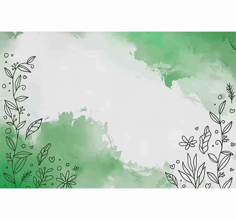 Fototapete natur botanische linienkunst - TenStickers