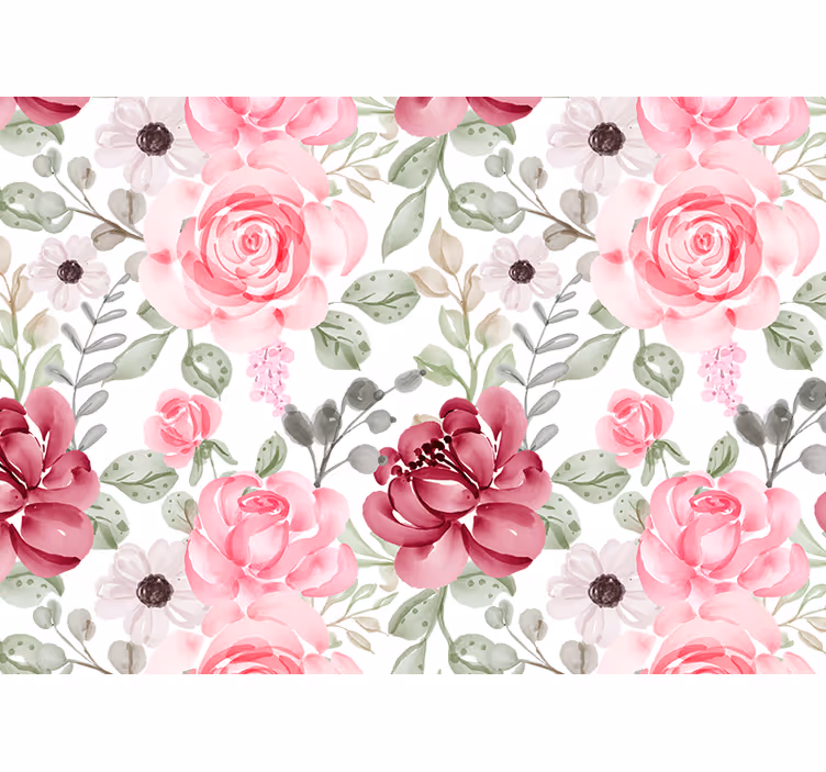 Fototapete blumen mit blühendem floral muster - TenStickers
