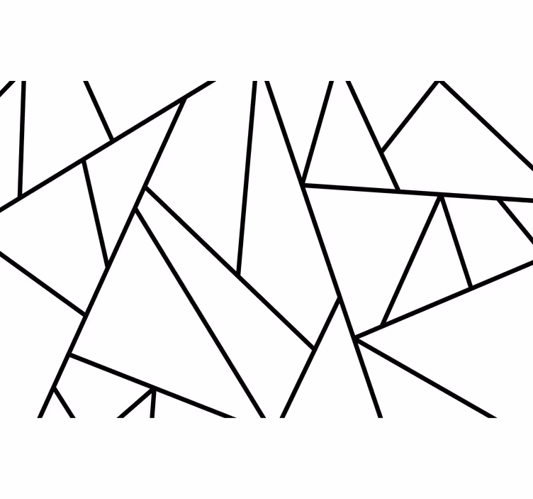 Fototapete abstrakt mit geometrischen schwarzen linien - TenStickers