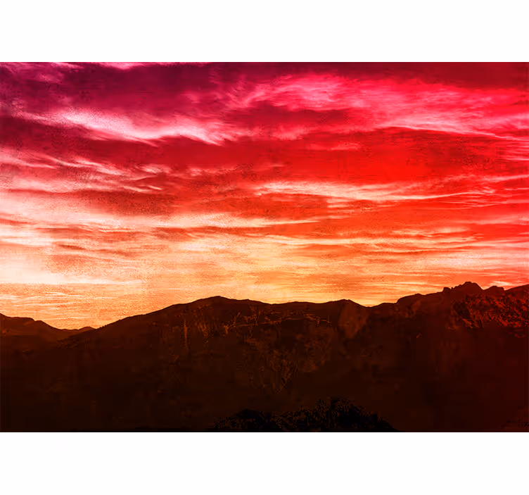 Fototapete berge regal bergdämmerung - TenStickers
