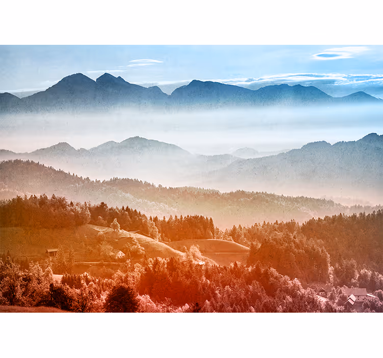 Fototapete landschaften gebirgswildnis landschaft - TenStickers