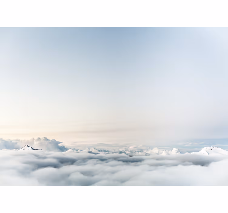 Fototapete berge mit ruhiger wolkenlandschaft - TenStickers