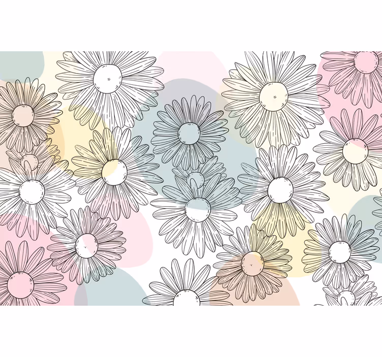 Fototapete blumen mit gänseblümchenmotiv - TenStickers
