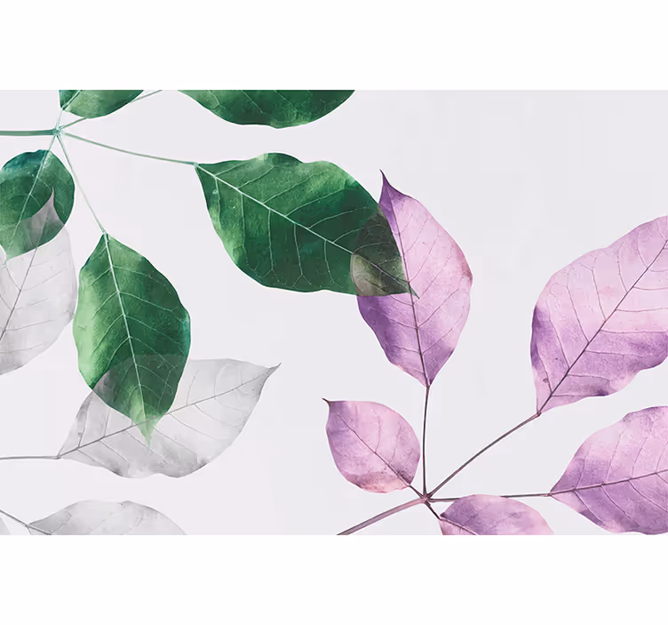 Fototapete natur mit blättrigen botanischen akzenten - TenStickers