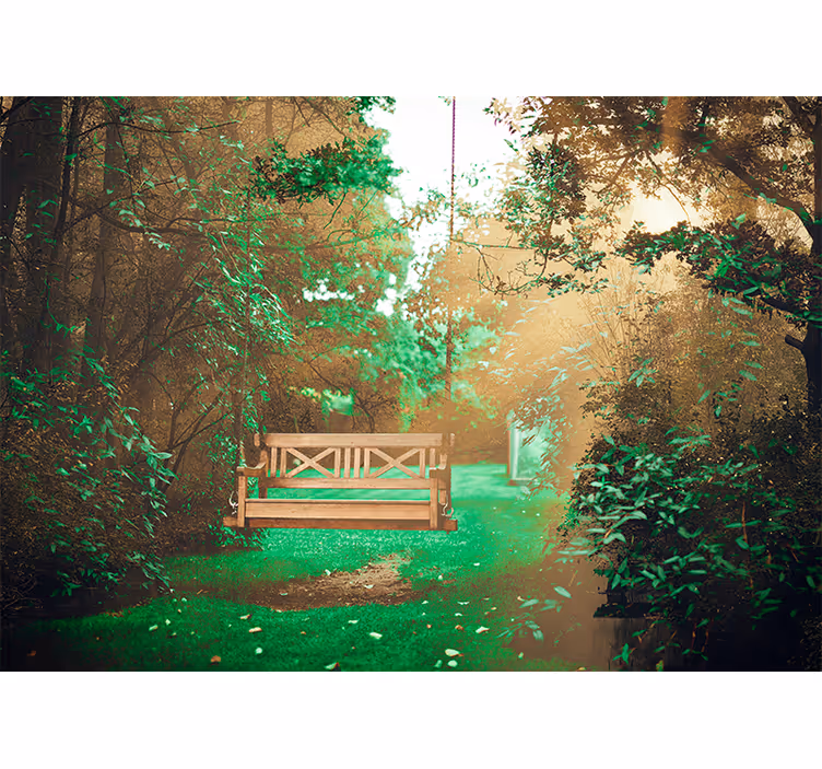 Fototapete natur ruhiger garten rückzugsort - TenStickers