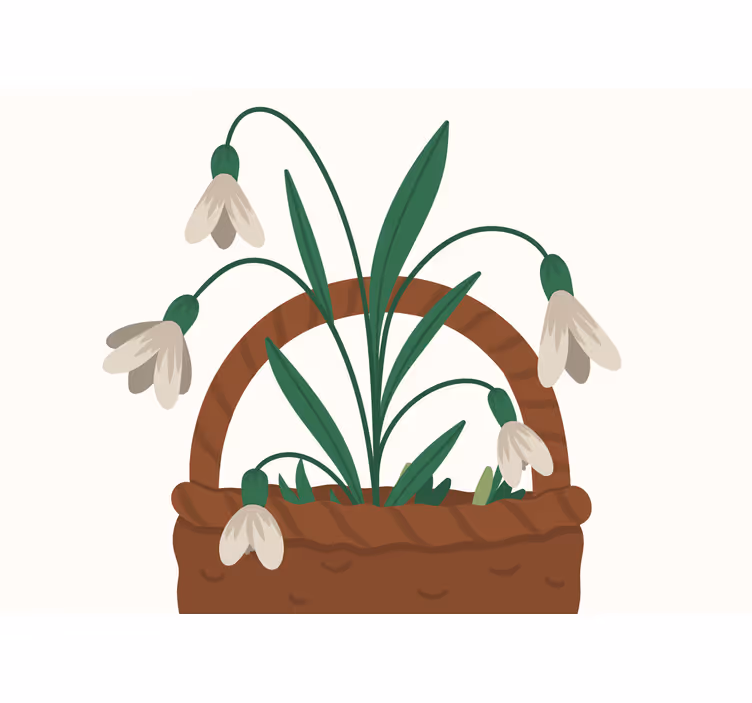 Fototapete blumen zarte schneeglöckchenblüten - TenStickers