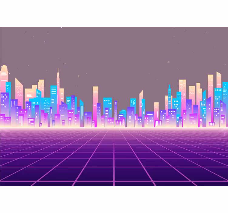 Fototapete städte futuristische skyline - TenStickers