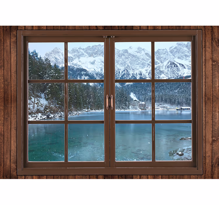 Fototapete landschaften eiskalte gipfelansicht - TenStickers