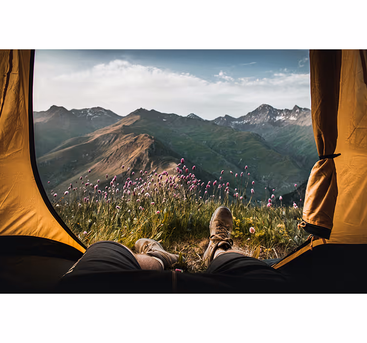 Fototapete landschaften bergblick ruhe - TenStickers