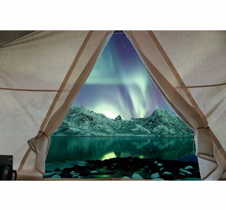 Fototapete Landschaften aurora borealis-ansicht - TenStickers