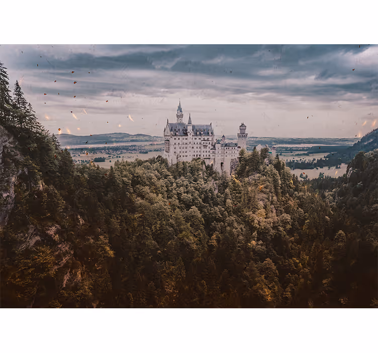 Fototapete landschaften schloss auf dem berg - TenStickers