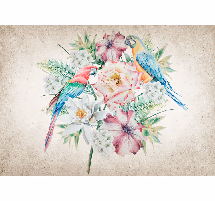 Fototapete tiere bunte tropenvögel - TenStickers