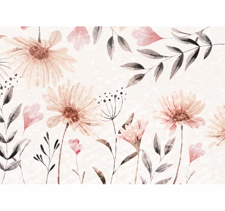 Fototapete blumen im floralen rosa design - TenStickers