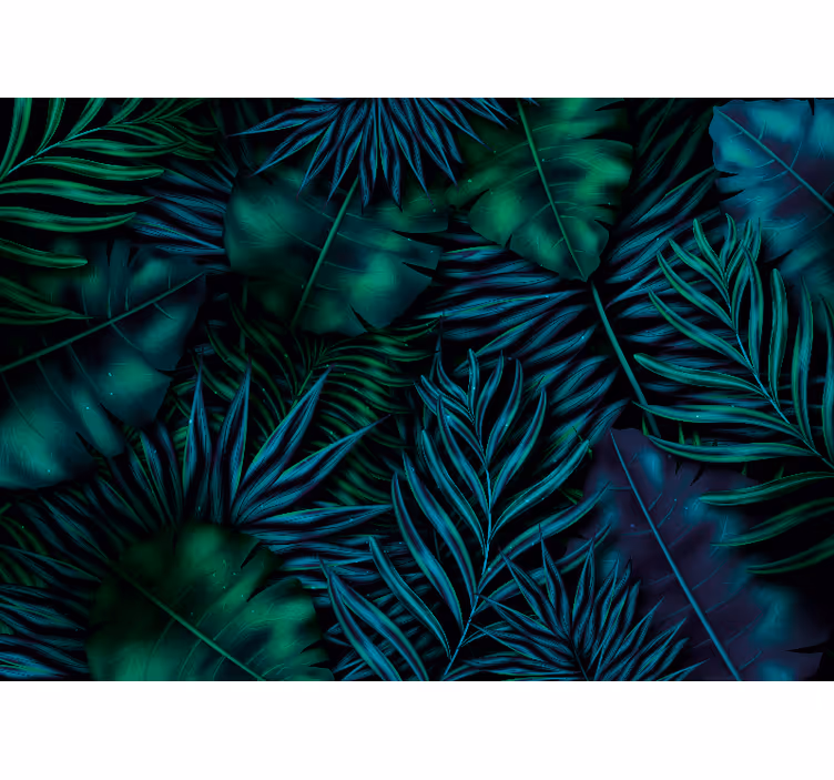 Fototapete natur mit exotischem blattwerk-motiv - TenStickers