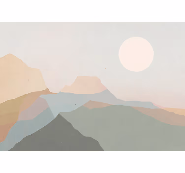 Fototapete landschaften abendstimmung berge - TenStickers