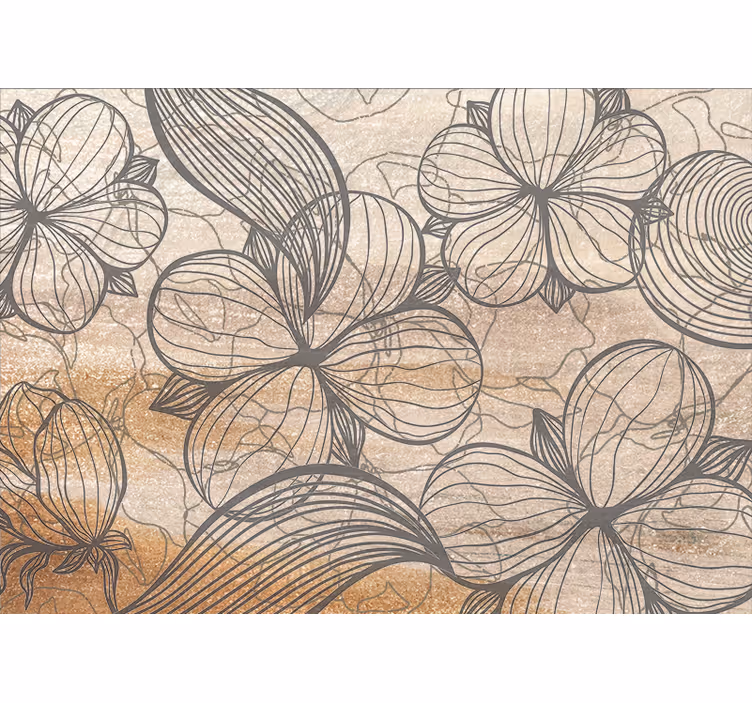 Fototapete blumen elegante blumenmuster - TenStickers